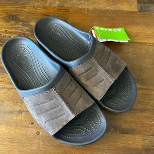 Crocs Yukon Mesa Brown Slide Sandals men’s size 13 NWT